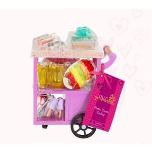 Our Generation Patio Treats Trolley Food Accessory Set Cart Ice Cream 8” Tall